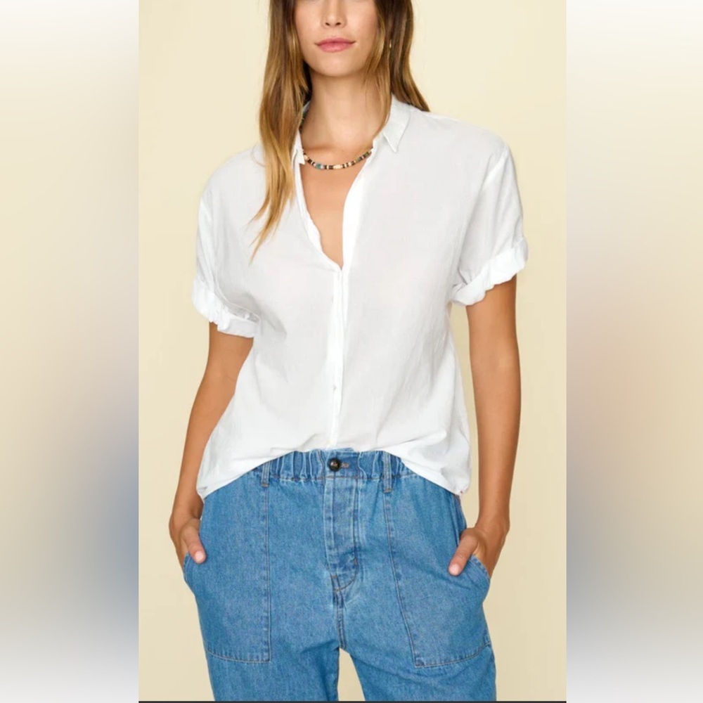 XiRENA 100%Cotton Crisp White Button-Down Shirt Size Large. P-20